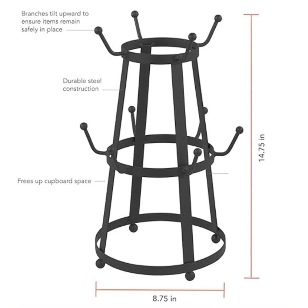 Spectrum Diversified 10-Mug Tree Coffee Mug Rack - Picture 2 of 2